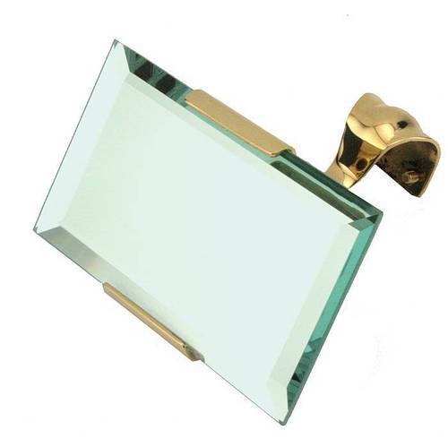 Brass rear view mirror