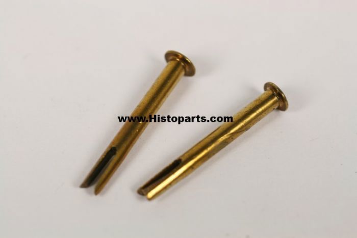 Distributor cap clamp rivet set. A-Ford