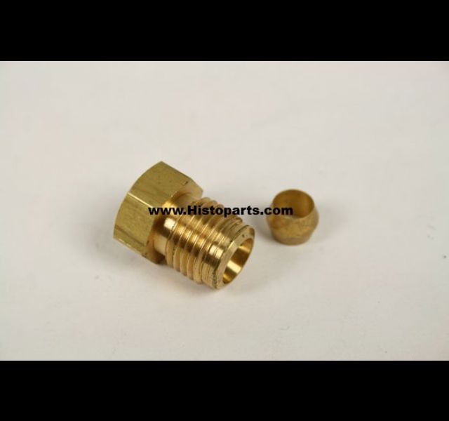 Fuel line fitting, A-Ford.