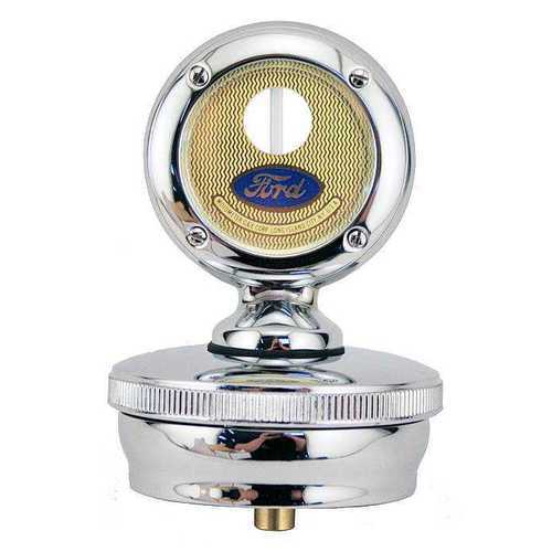 Radiator cap with Moto Meter gauge