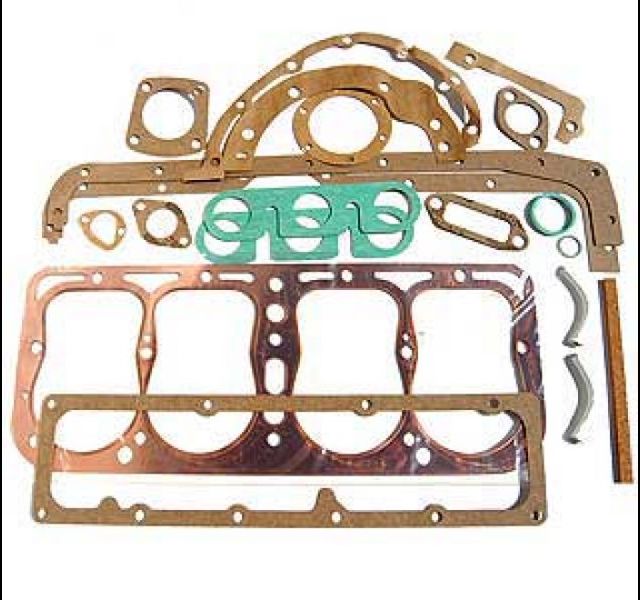 Full engine gasket set with copper headgasket, A-Ford