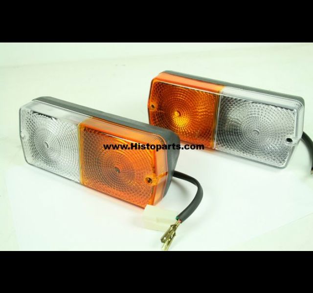 Breedte lamp set voor montage op schuin aflopend spatbord