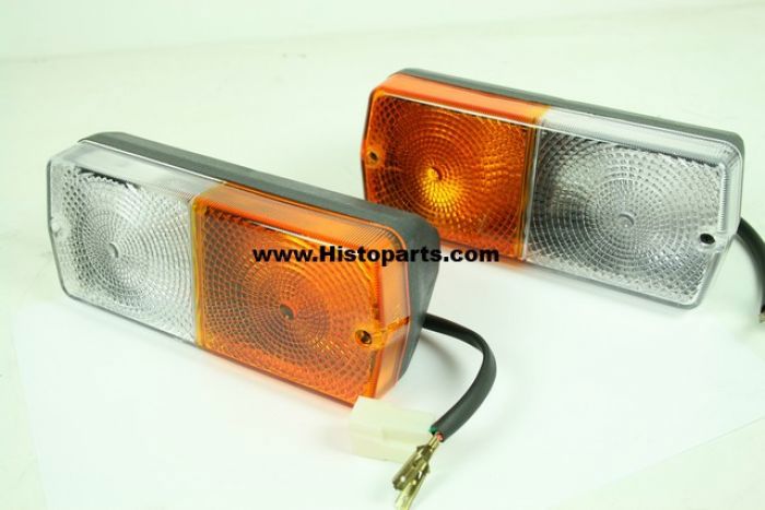 Breedte lamp set voor montage op schuin aflopend spatbord