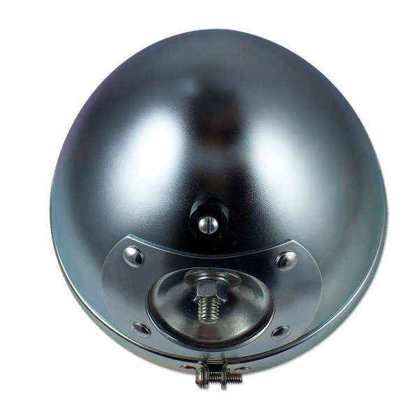 Headlight, 7" (180 mm) with flat glass and zinc plated body Histoparts