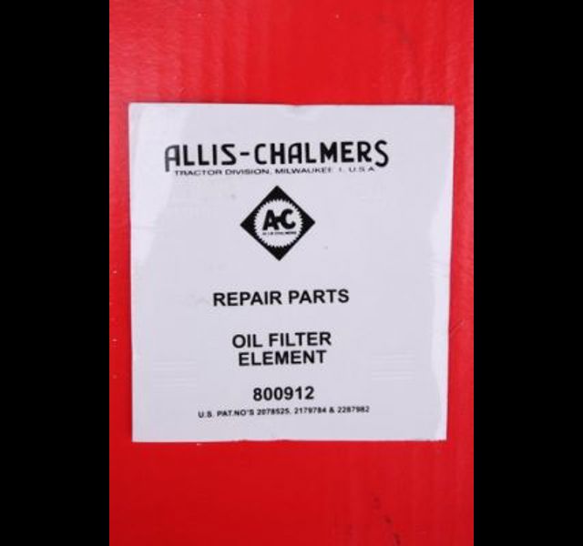 Allis Chalmers oil filter decal