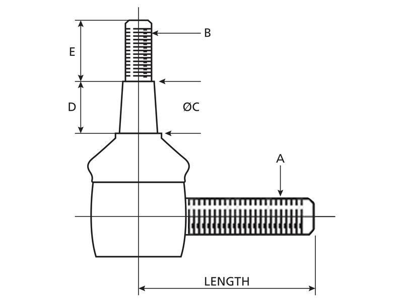 Steering cylinder tie rod end International (1) Histoparts