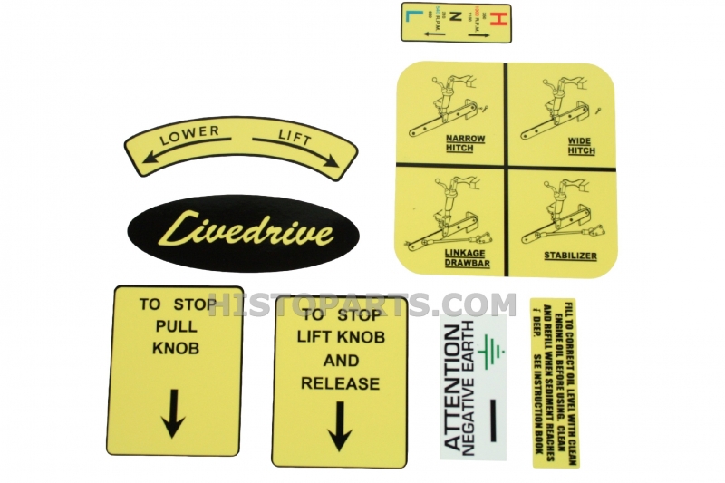 David Brown Implematic chassis stikkerset