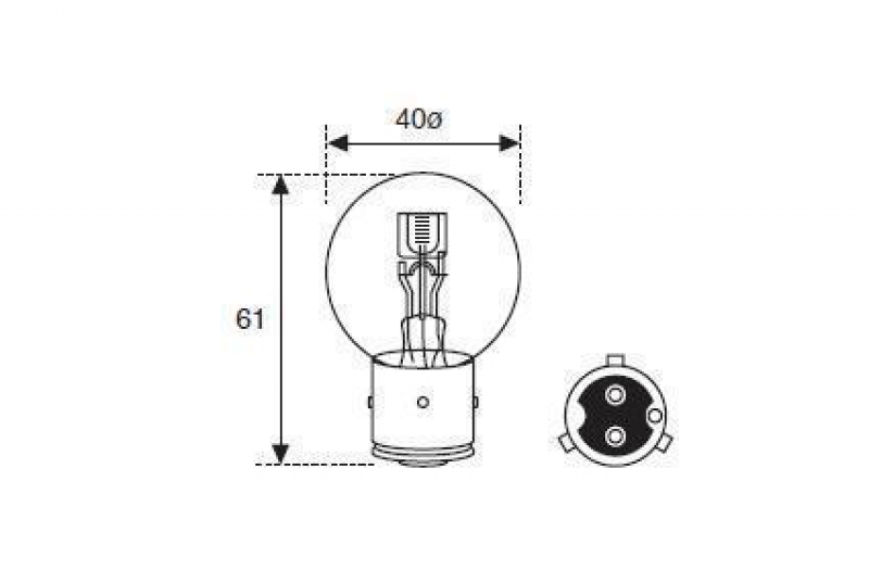 Marchal lamp 12V 40/45W geel Histoparts