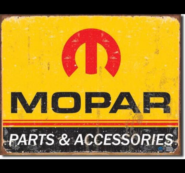 Mopar, parts and accessories, metal sign
