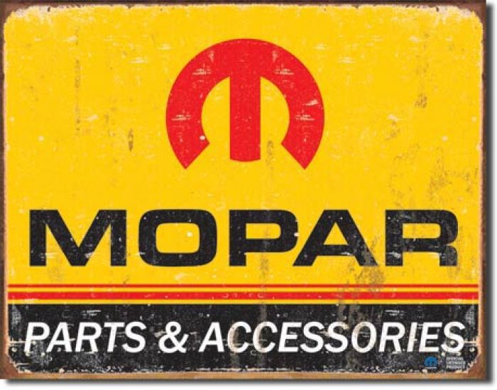 Mopar, Parts and accessories, metalen werkplaatsbord