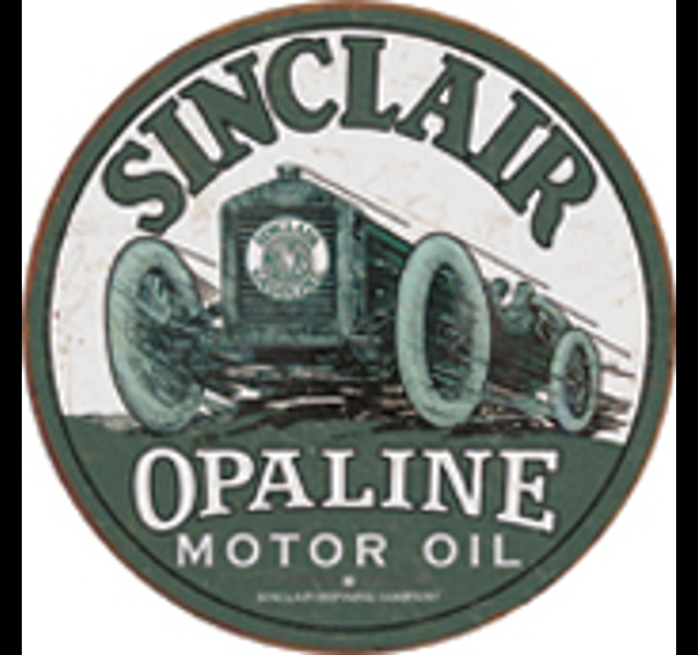 Sinclair Opaline, Metalen werkplaatsbord