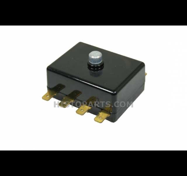 Fuse box, 4 fuses with flat terminals