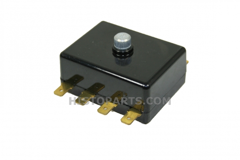 Fuse box, 4 fuses with flat terminals