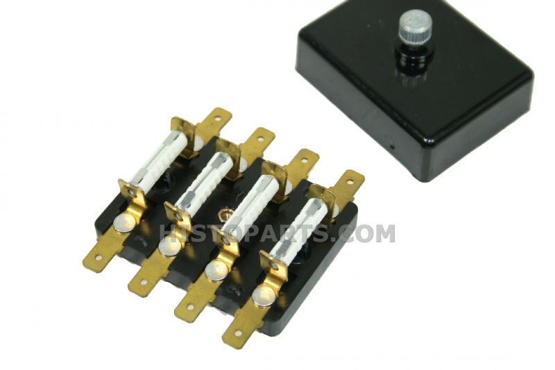 Fuse box, 4 fuses with flat terminals Histoparts