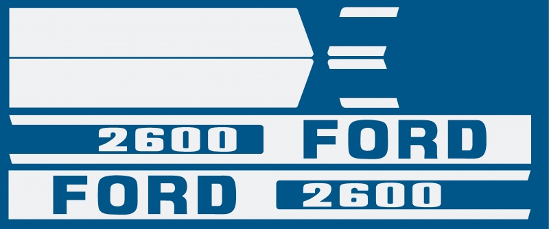 Ford 2600 bonnet decal set