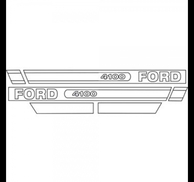 Ford 4100 bonnet decal set