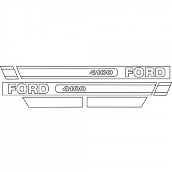 Ford 4100 bonnet decal set