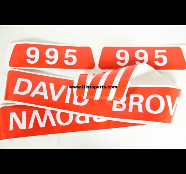 David Brown 995 Bonnet decal set