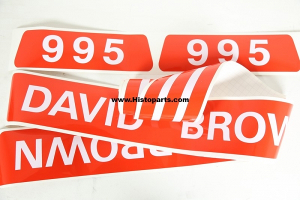 David Brown 995 Bonnet decal set