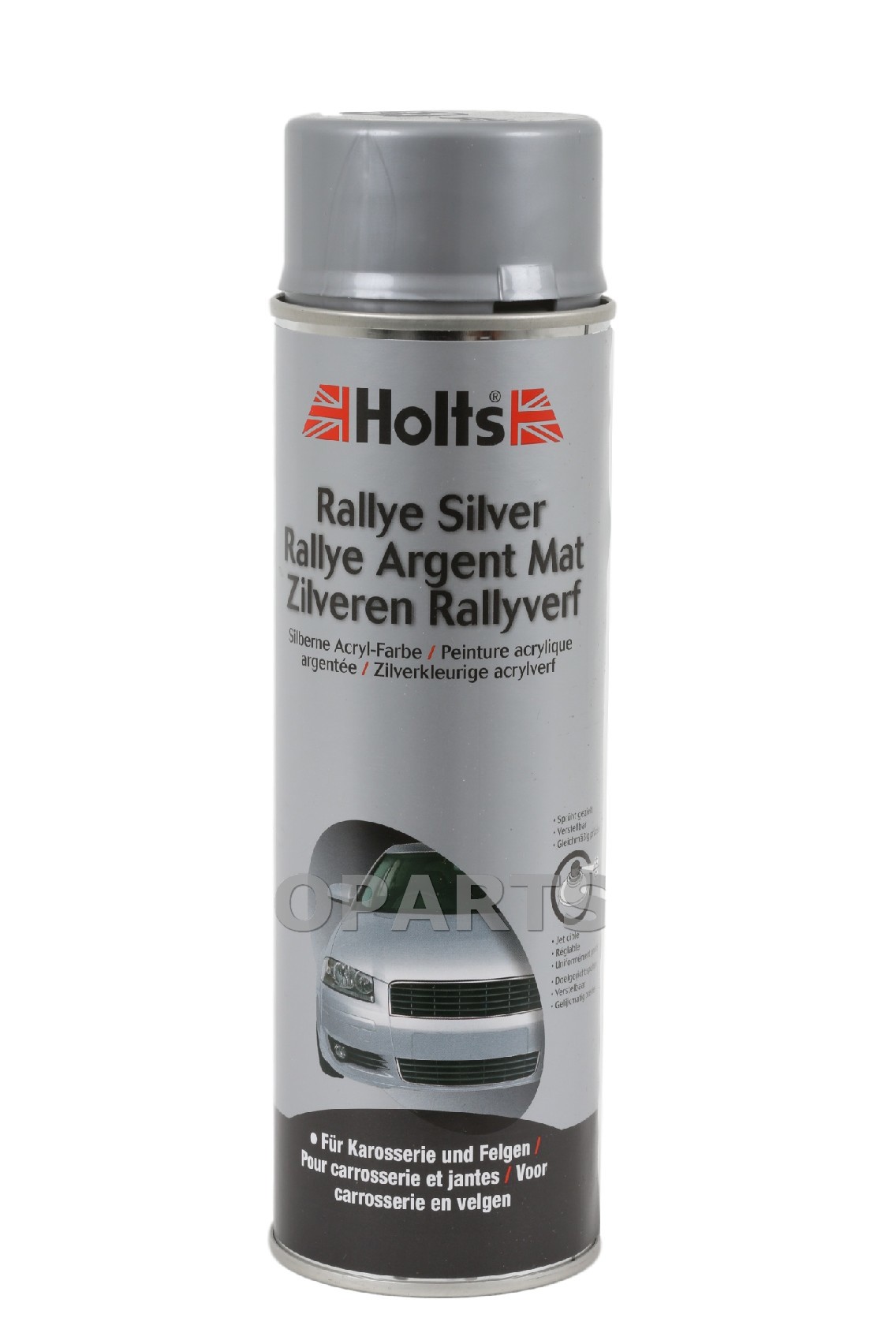 Ralley Zilver. spuitbus