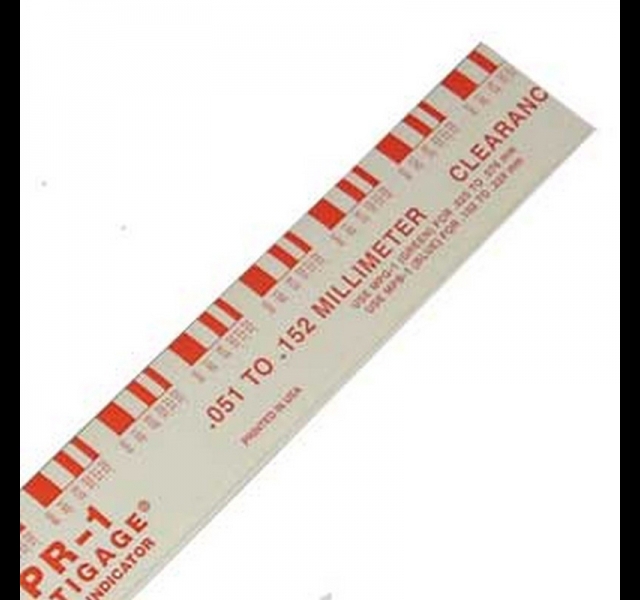 Plastigage Red for (babbitt) bearing adjusting
