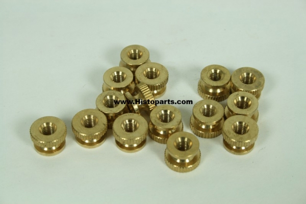 Set messing moeren voor trilbobine box. T-Ford