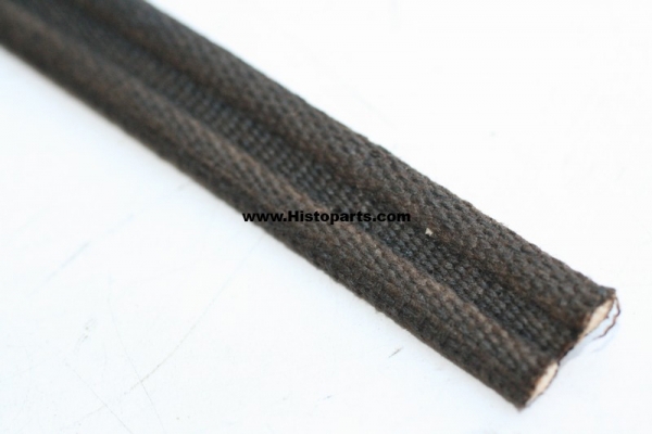 Canvas band met kraal, 16 mm
