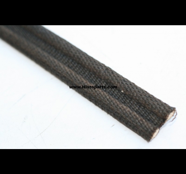 Canvas band met kraal, 19 mm