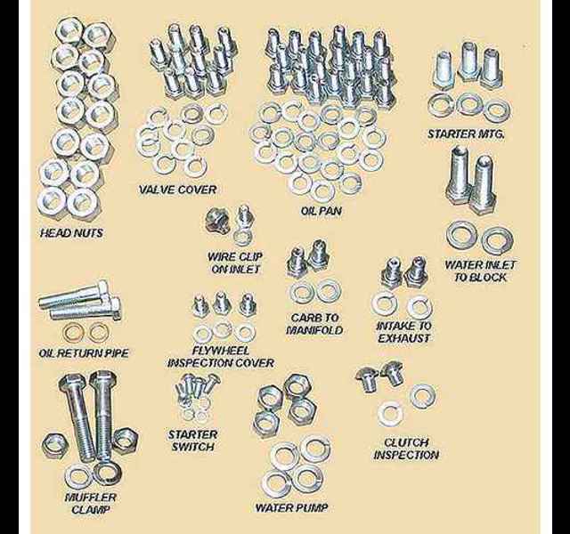 Engine bolt kit. A-Ford Histoparts