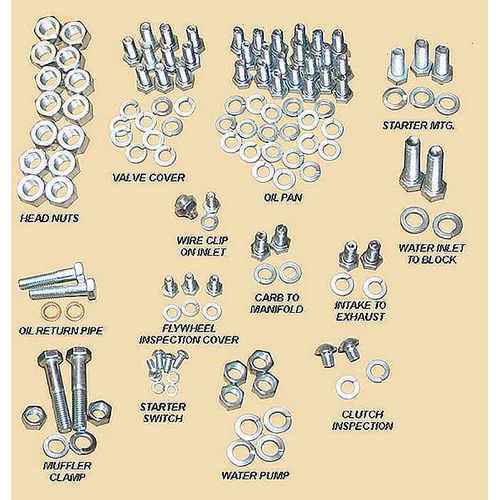 Engine bolt kit. A-Ford Histoparts