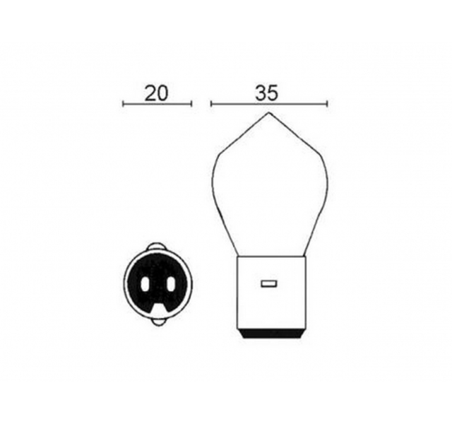 Bosch model lamp, 6 Volt 40/45W GEEL Histoparts