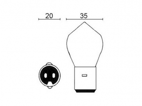 Bosch model lamp, 6 Volt 40/45W GEEL Histoparts