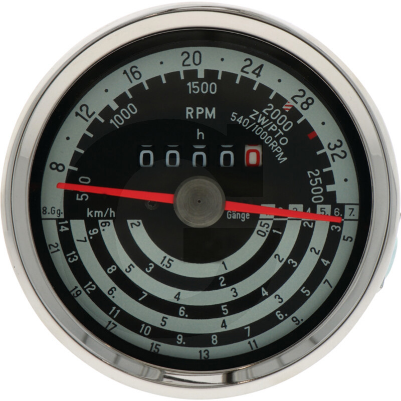 Toerentellerklok International 34 km/u