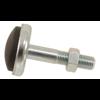 Accelerator foottrest post with nut. A-Ford Histoparts