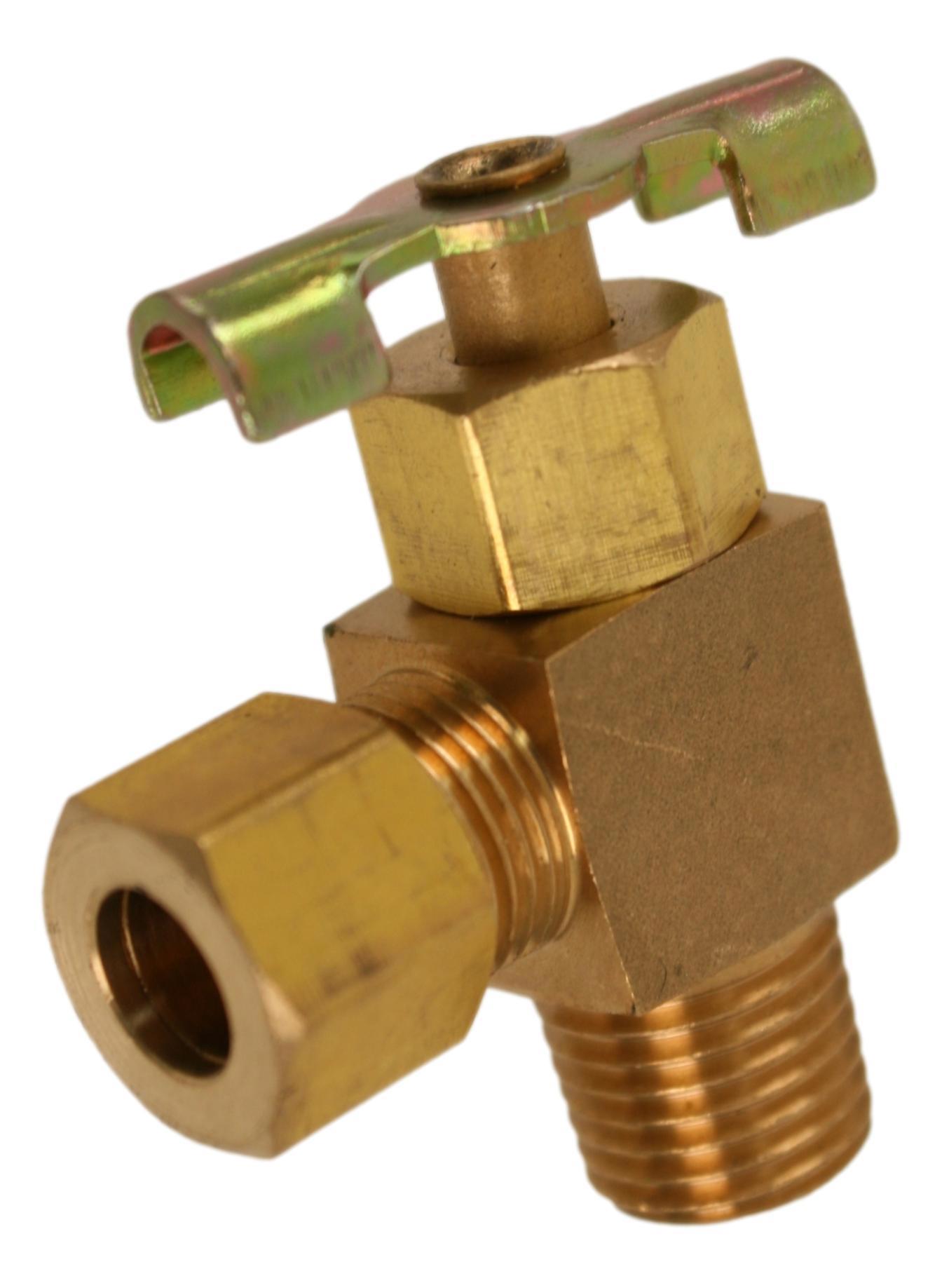 Brandstofkraan 1/4" draad x 1/4" leiding