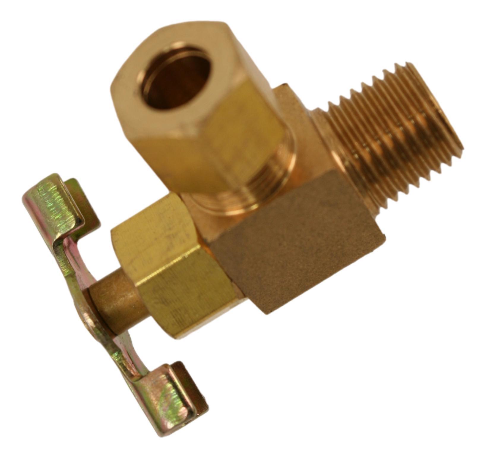 Brandstofkraan 1/4" draad x 1/4" leiding Histoparts
