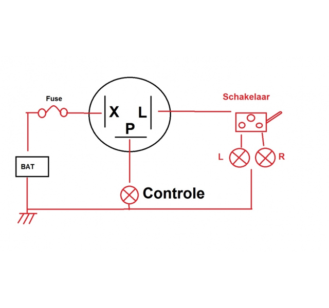 Indicator relais 12V with mounting bracket Histoparts