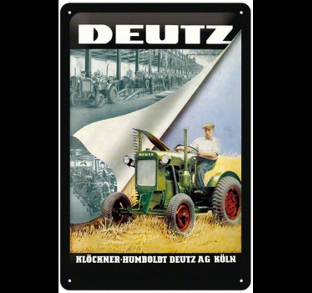 Metal sign Deutz tractors