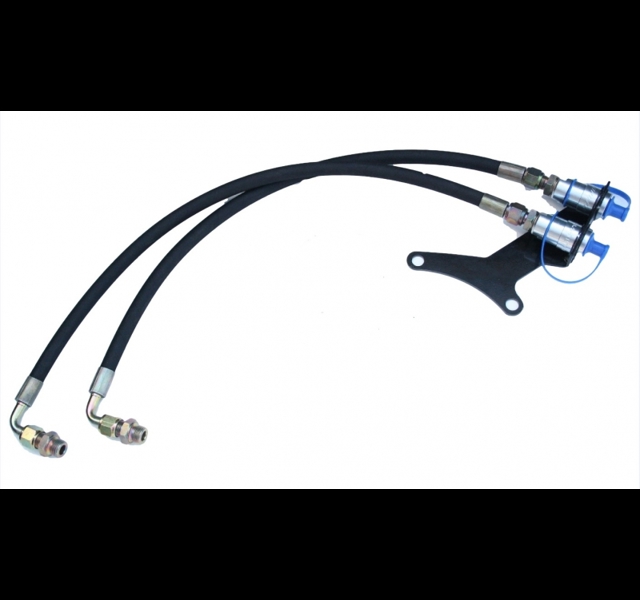 Hydraulic hose and mounting kit external hydr. valve