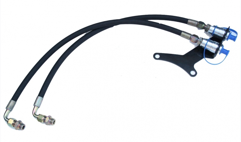 Hydraulic hose and mounting kit external hydr. valve