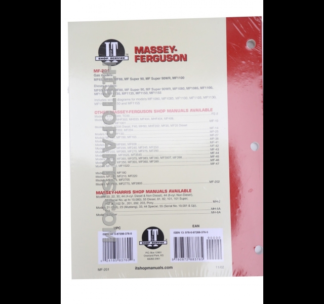 Workshop Manual - Massey Ferguson 65 Histoparts