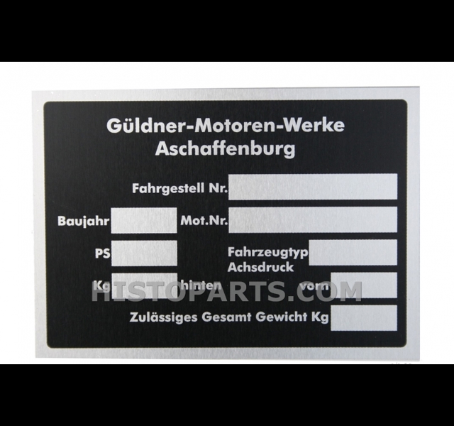 Type plaatje. Guldner