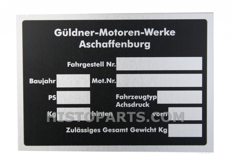 Type plaatje. Guldner