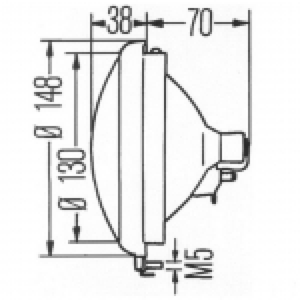 Headlight insert, Hella reproduction Histoparts
