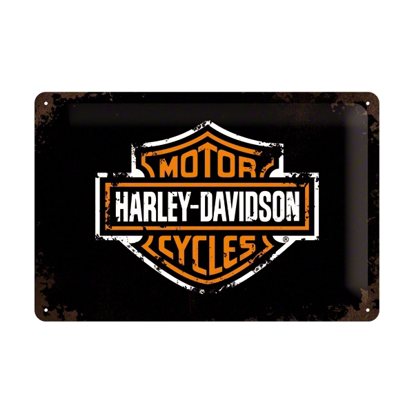 Harley Davidson logo. metalen wandbord 20 x 30 cm