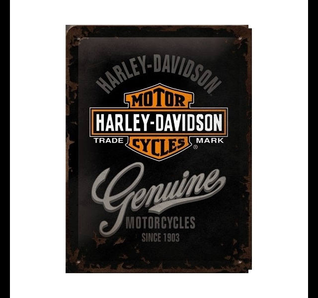 Harley Davidson Genuine.tin sign. 15 x 20 cm