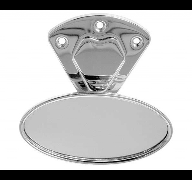 Ovale chromen binnenspiegel