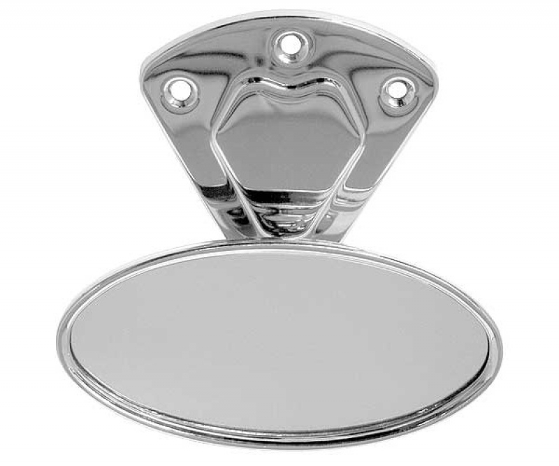 Ovale chromen binnenspiegel