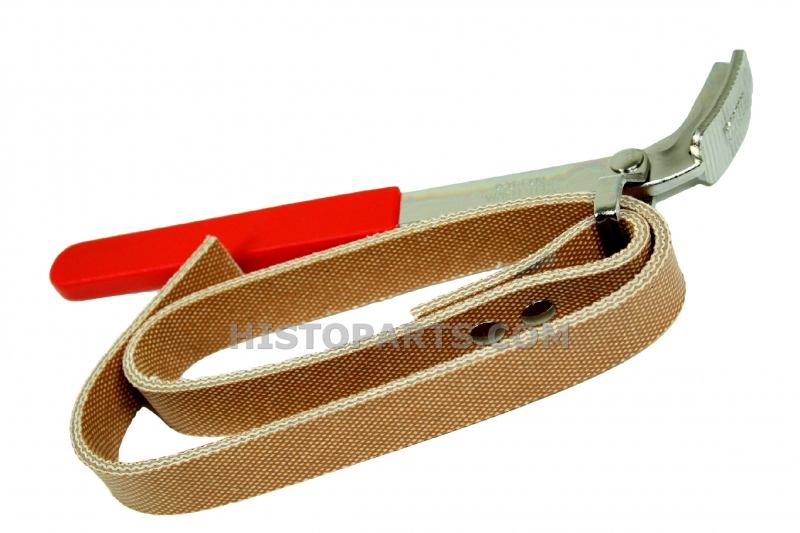 Strap wrench for oil filter removal