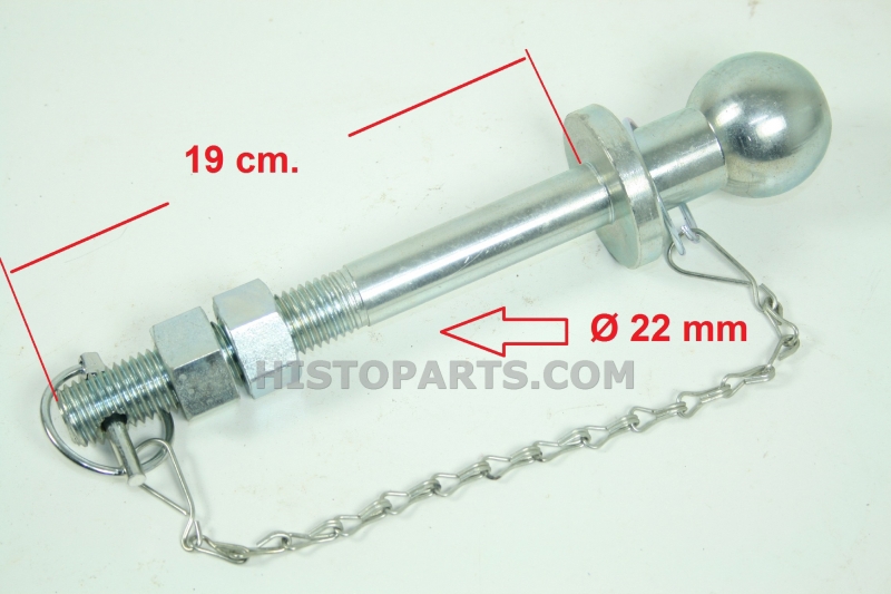 Trailer hitch ball with stud.